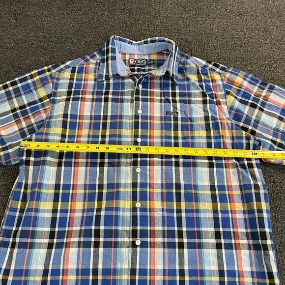 Ralph Lauren Chaps Mens XL Shirt Button Down Multicolor Plaid Linen Blend - Picture 14 of 14